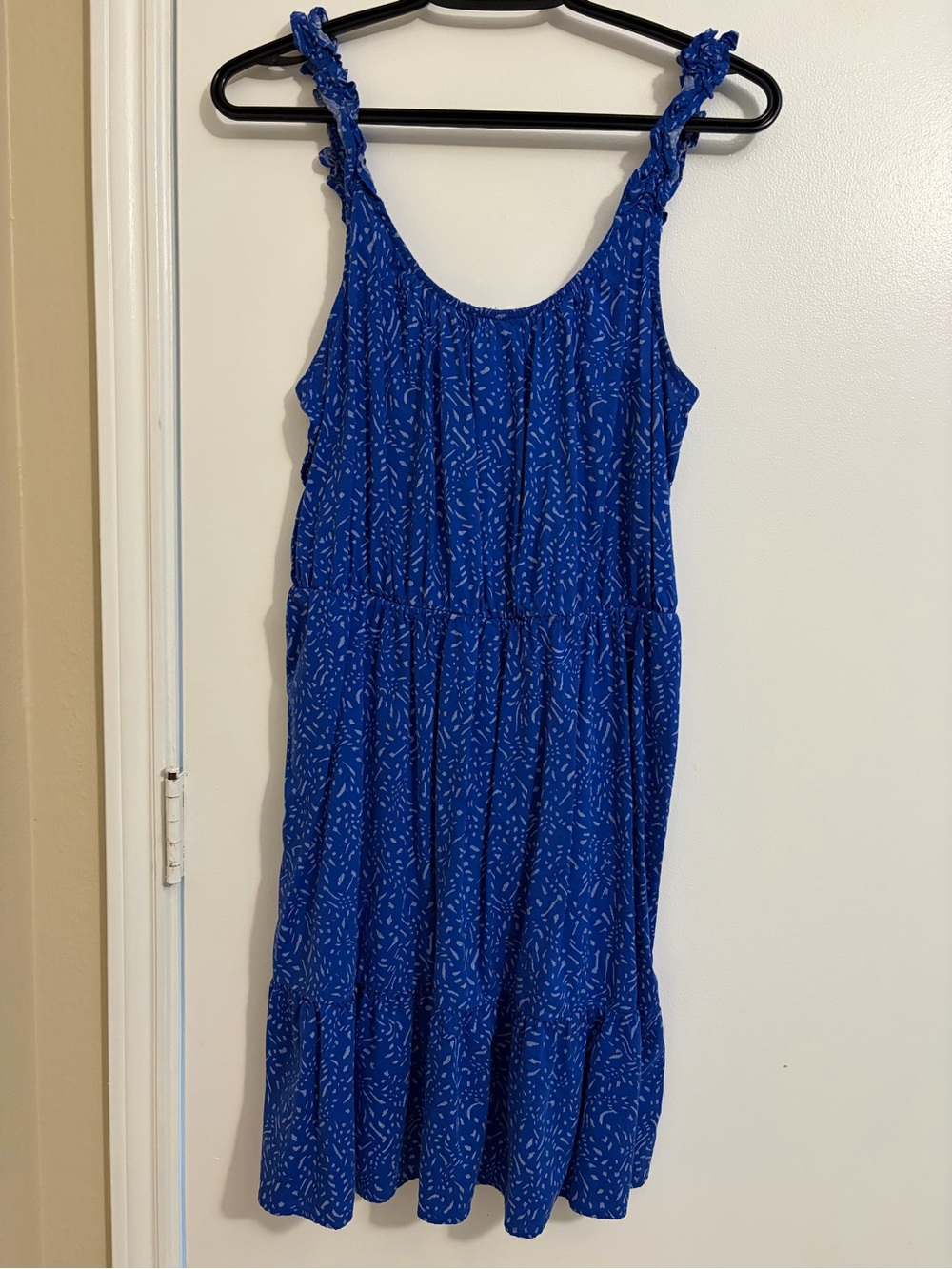 Banana Republic Royal Blue Sleeveless Midi Dress with White Speckle